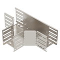 T piece for cable tray, horizontal 110x100 Aço inoxidável, livre de ferrugem A2 1.4301 brilhante, pós-tratamento aço inoxidável