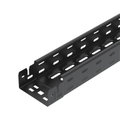 Caminho de cabos em chapa RKSM Magic, com união de encaixe 60x100x3050 Aço PES135 - Poliéster preto RAL 9005
