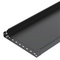 Caminho de cabos chapa MKSMU não perfurado,união de encaixe 60x400x3050 Aço PES135 - Poliéster preto RAL 9005