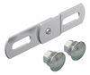 União de dobradiças para sistema BKK 19x88 Aço inoxidável, livre de ferrugem 1.4301 A2 1.4301 brilhante, pós-tratamento aço inoxidável
