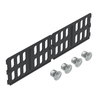 União reta e curva para c. cabos chapa,horizontal 60x200 Aço PES135 - Poliéster preto RAL 9005