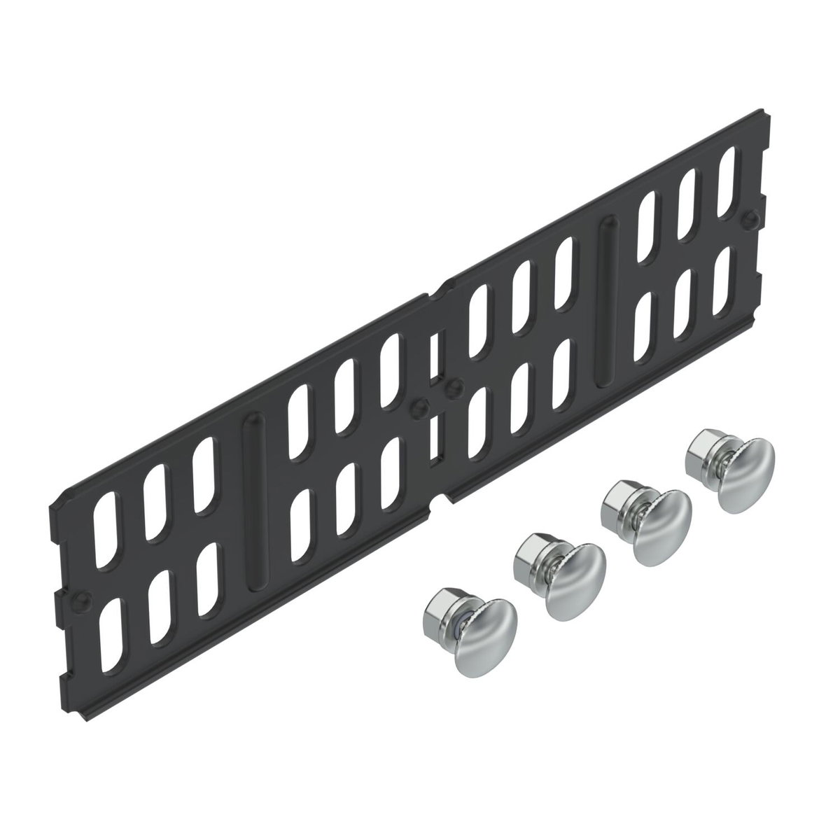 União reta e curva para c. cabos chapa,horizontal 60x200 Aço PES135 - Poliéster preto RAL 9005