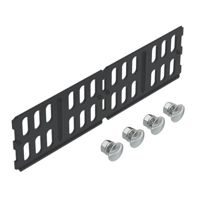 União reta e curva para c. cabos chapa,horizontal 60x200 Aço PES135 - Poliéster preto RAL 9005