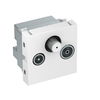 Tomada de antena Simples, Radio - TV - SAT 45x45mm Policarbonato branco puro RAL 9010