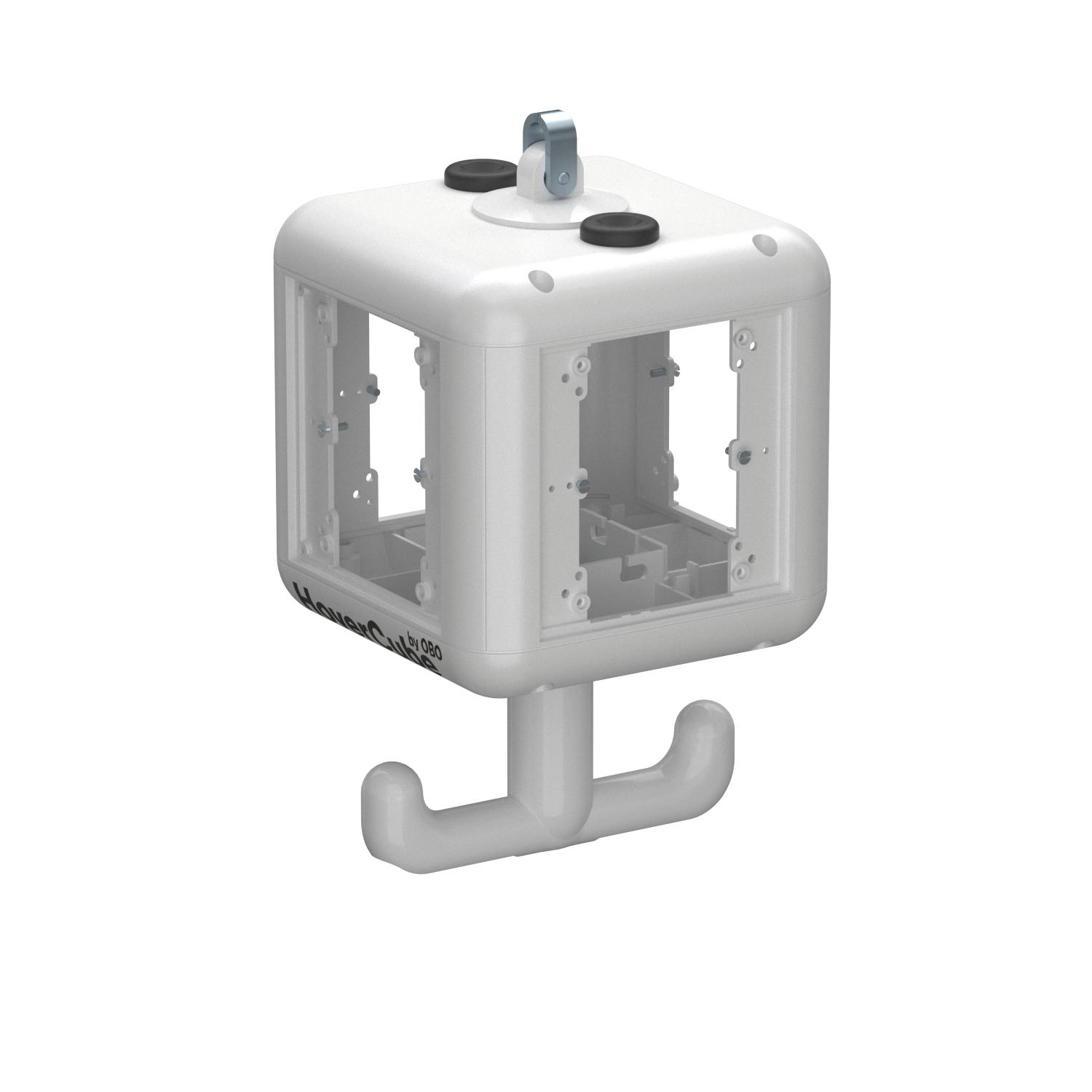 HoverCube IP20, com pega, vazio 140x140x252 Poliamida branco puro RAL 9010