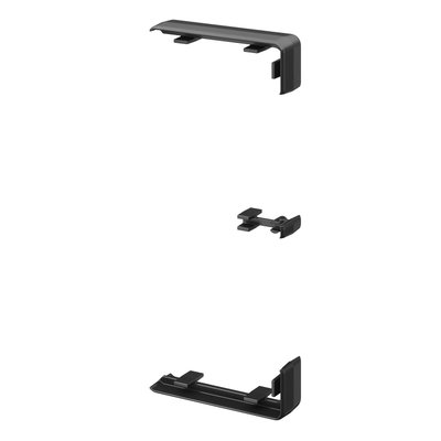 Joint cover for Rapid 45-2 100 and 165 168x55x15 Policarbonato/acrilonitrila-butadieno-estireno preto RAL 9005