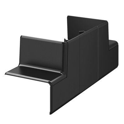 T piece adaptor for Rapid 45-2 160x62x56 Policarbonato/acrilonitrila-butadieno-estireno preto RAL 9005