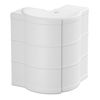 External corner variable 169x125x53 Policloreto de vinilo branco puro RAL 9010