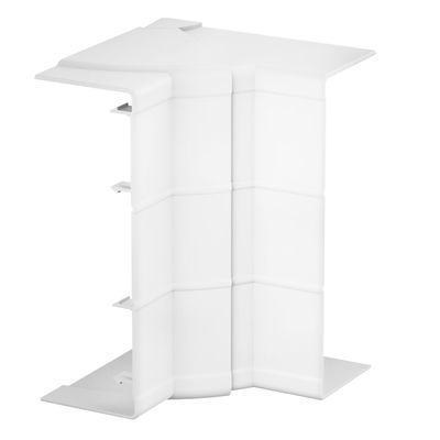 Internal corner variable 169x120x55 Policloreto de vinilo branco puro RAL 9010