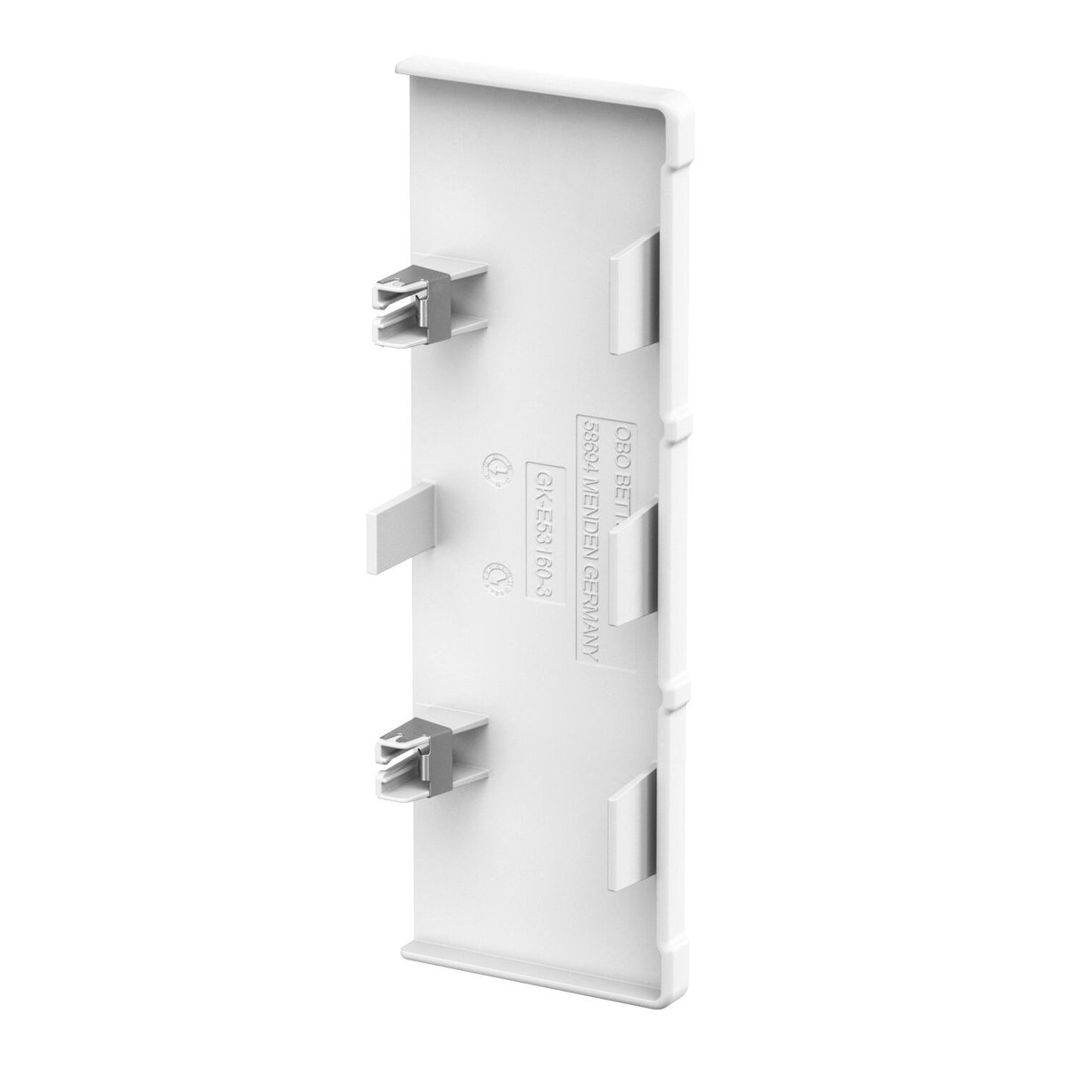 End piece for Rapid 45-2 160 165x55x8 Policloreto de vinilo branco puro RAL 9010