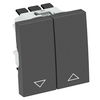 Botão de estores 10 A, 250 V Policarbonato cinzento antracite RAL 7021