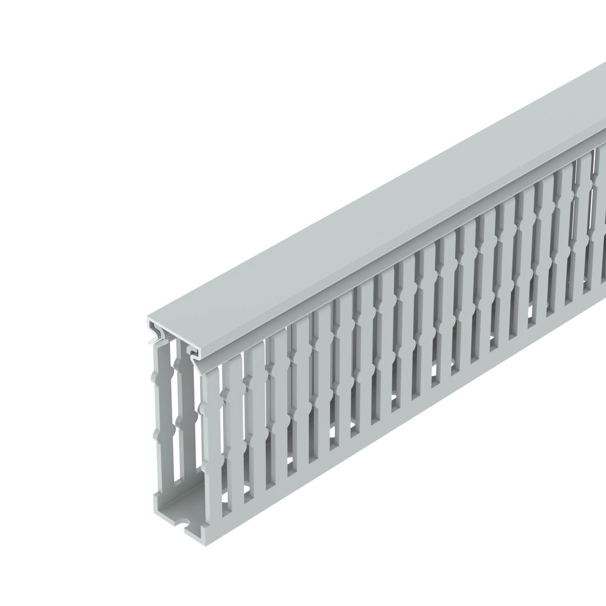 Slotted cable trunking system halogen-free Policarbonato/acrilonitrila-butadieno-estireno cinzento claro RAL 7035