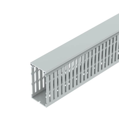 Slotted cable trunking system halogen-free Policarbonato/acrilonitrila-butadieno-estireno cinzento claro RAL 7035