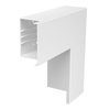 Ângulo plano 300x130x100 Policloreto de vinilo branco puro RAL 9010