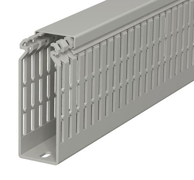 Calha de cablagem 100x37x2000 Policloreto de vinilo cinzento pedra RAL 7030