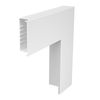 Ângulo plano 470x170x80 Policloreto de vinilo branco puro RAL 9010
