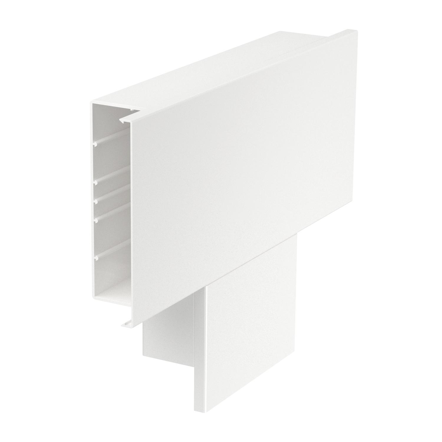 Derivação em T 400x210x80 Policloreto de vinilo branco puro RAL 9010