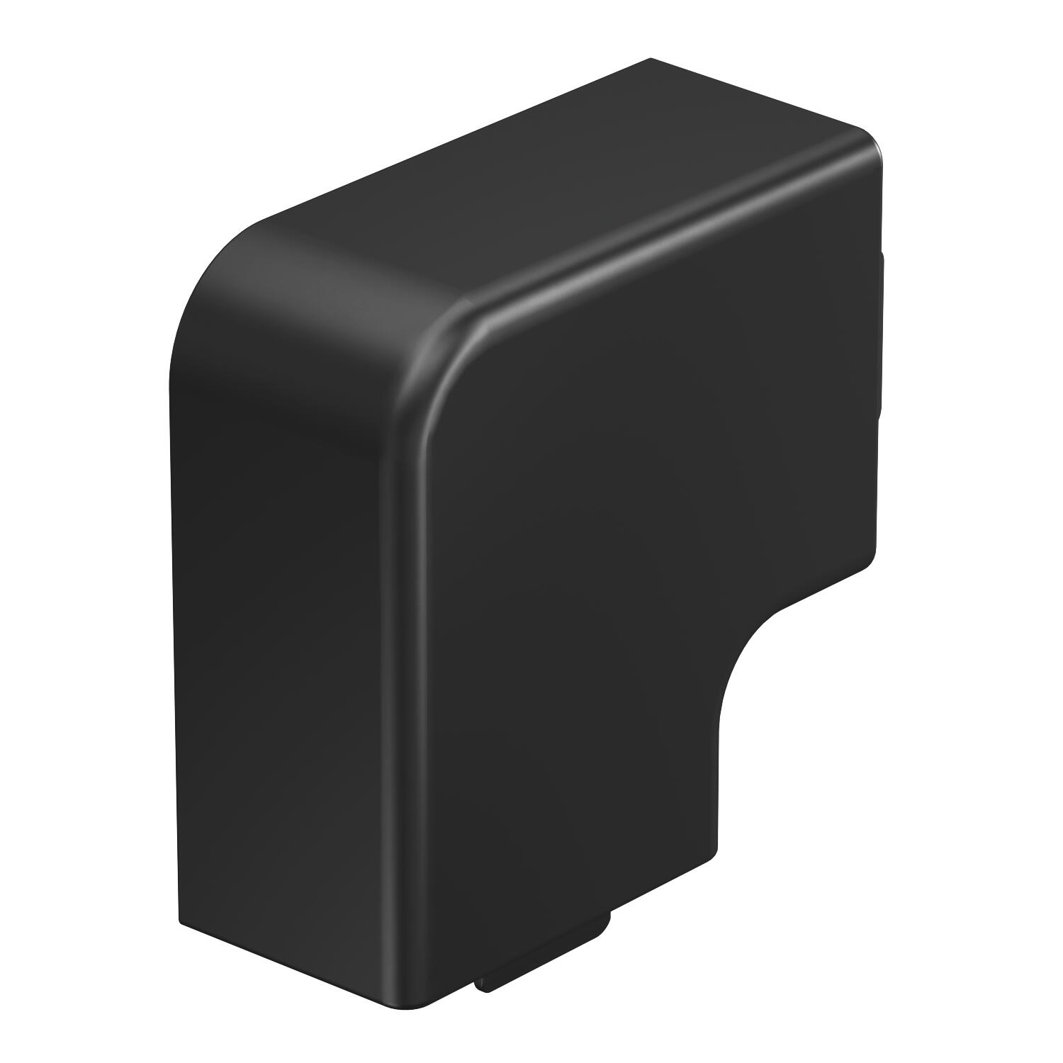 Flat angle cover 25x40 Policloreto de vinilo preto RAL 9005