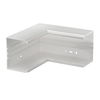 Ângulo interno 250x130x100 Policloreto de vinilo branco puro RAL 9010