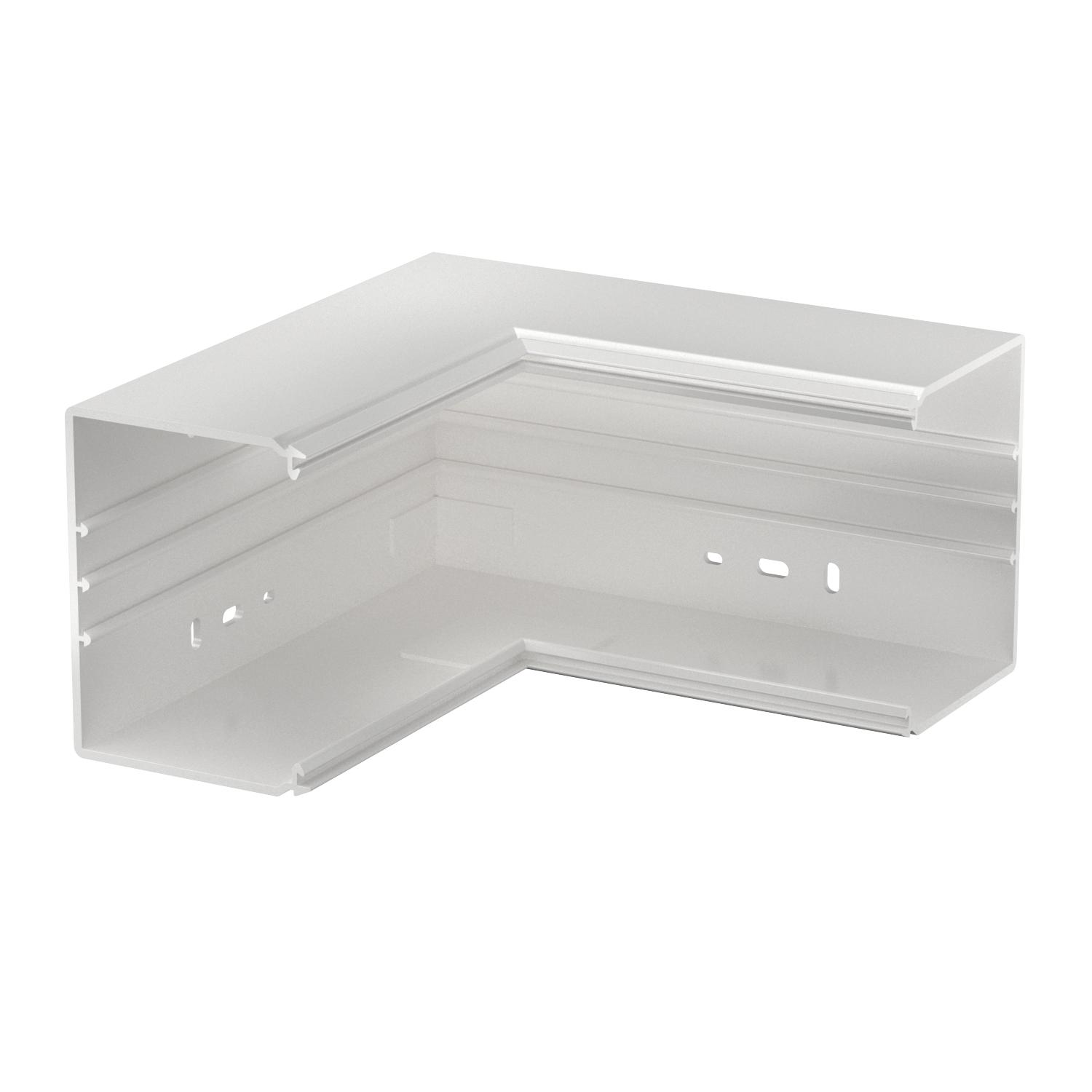 Ângulo interno 250x130x100 Policloreto de vinilo branco puro RAL 9010