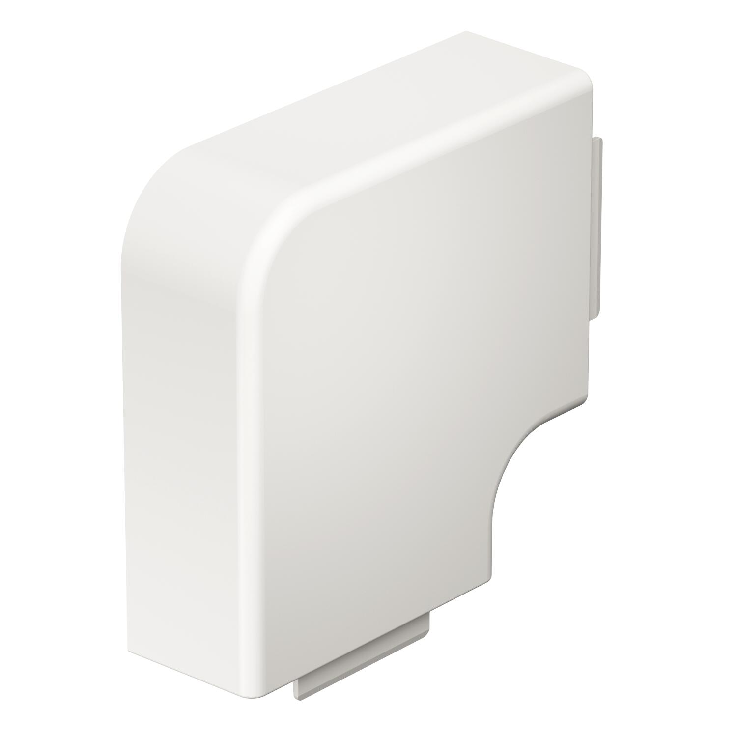 Ângulo plano 40x90mm Policloreto de vinilo branco puro RAL 9010