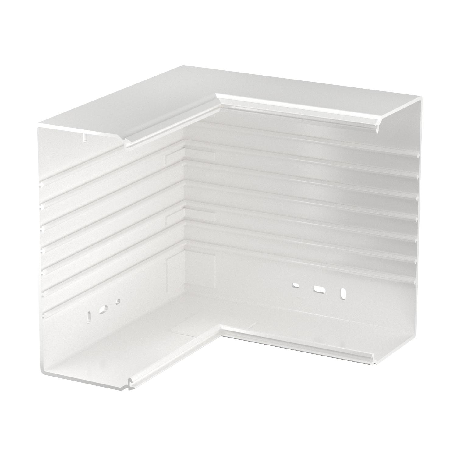 Ângulo interno 250x230x100 Policloreto de vinilo branco puro RAL 9010
