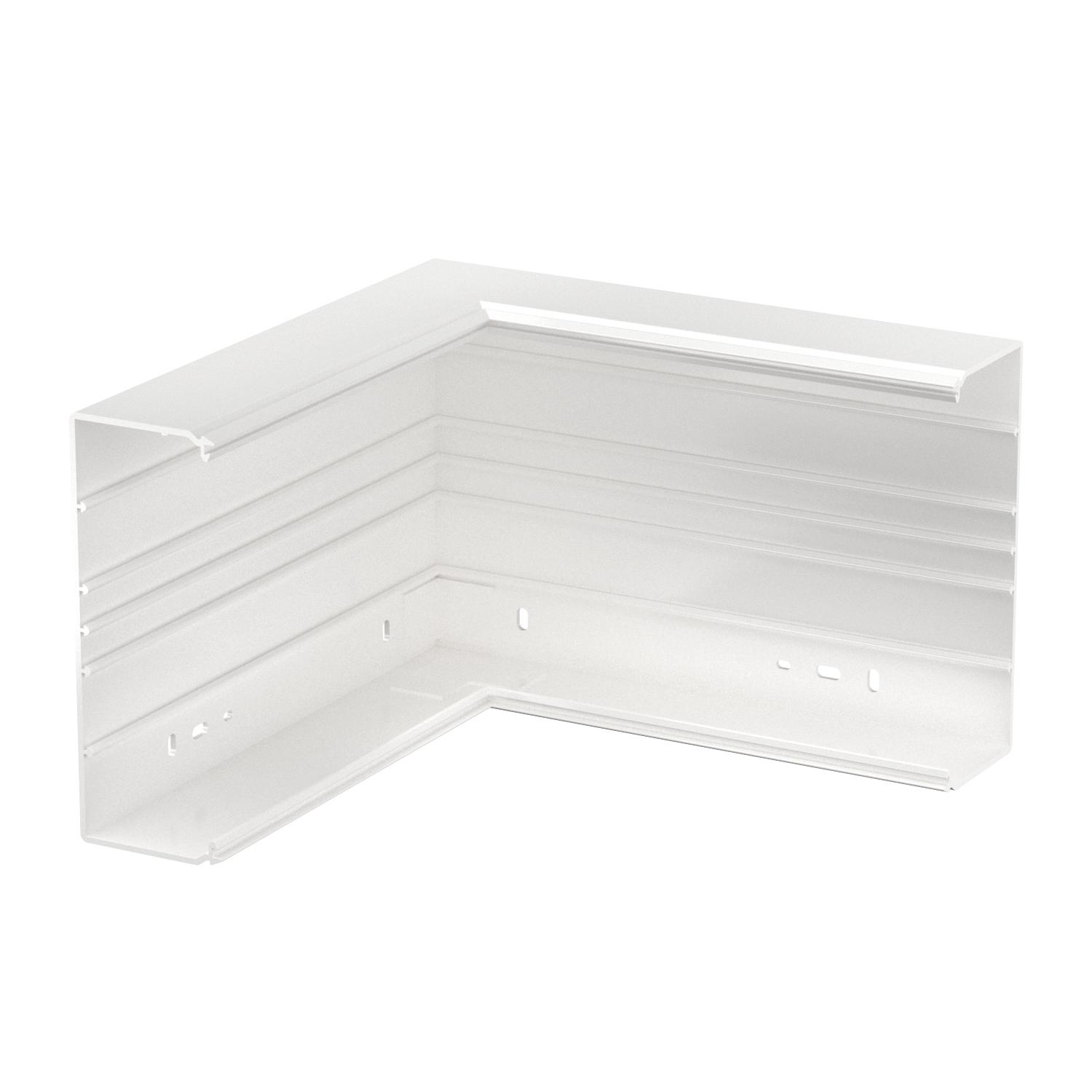 Ângulo interno 329x210x80 Policloreto de vinilo branco puro RAL 9010