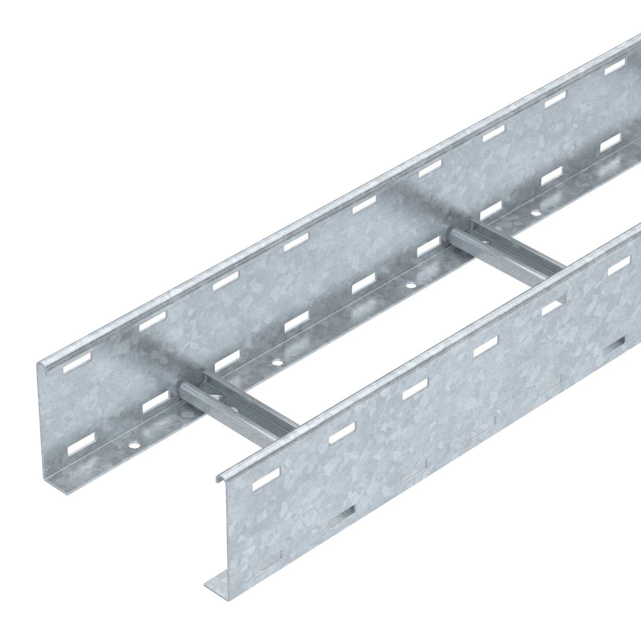 Cable ladder unperforated rung, welded 110x200x3000 Aço Galvanizado por imersão a quente após maquinação 85µm zinco