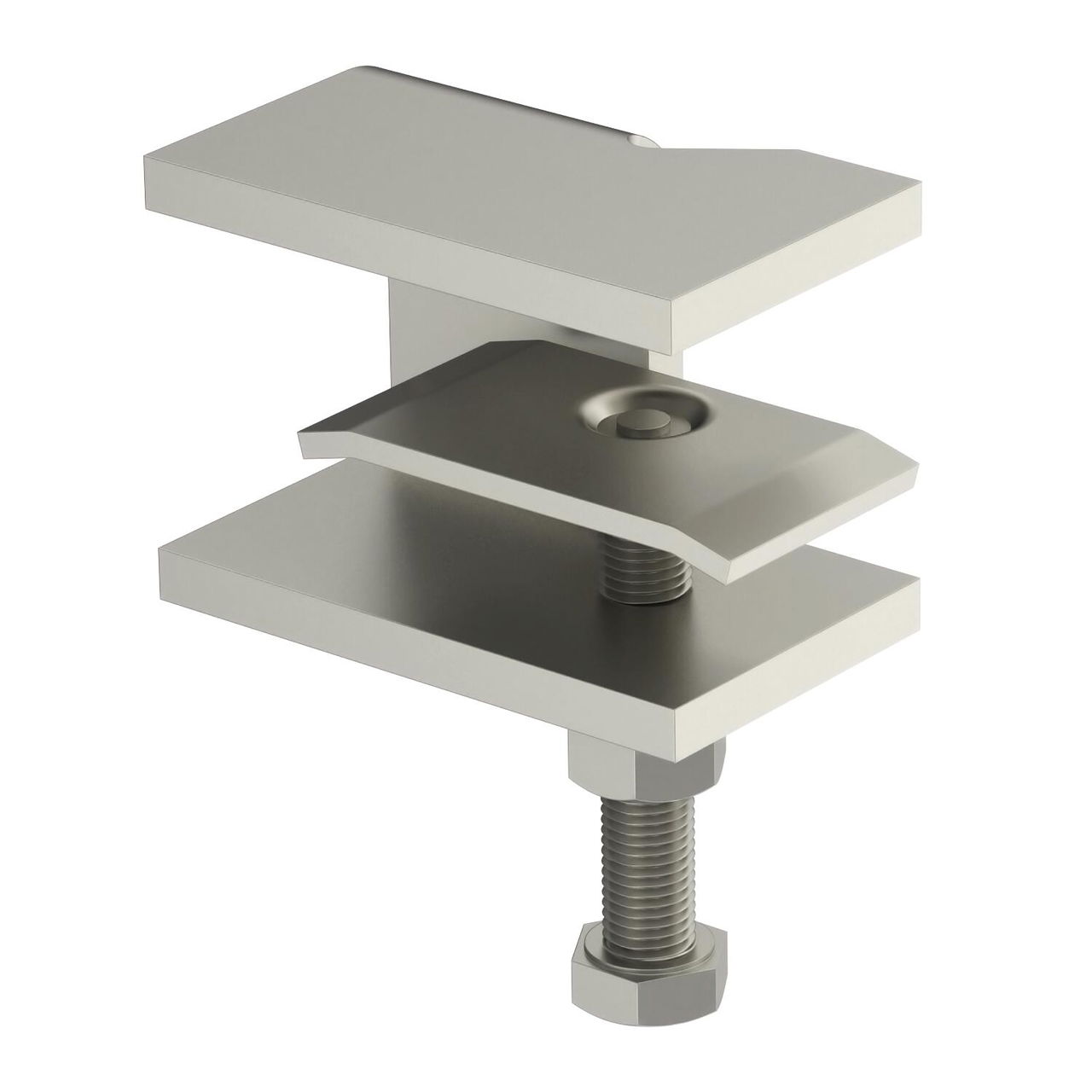 Hold-down clamp w. press plate for cable ladder 32x88x5 Aço inoxidável, livre de ferrugem A2 1.4301 brilhante, pós-tratamento aço inoxidável