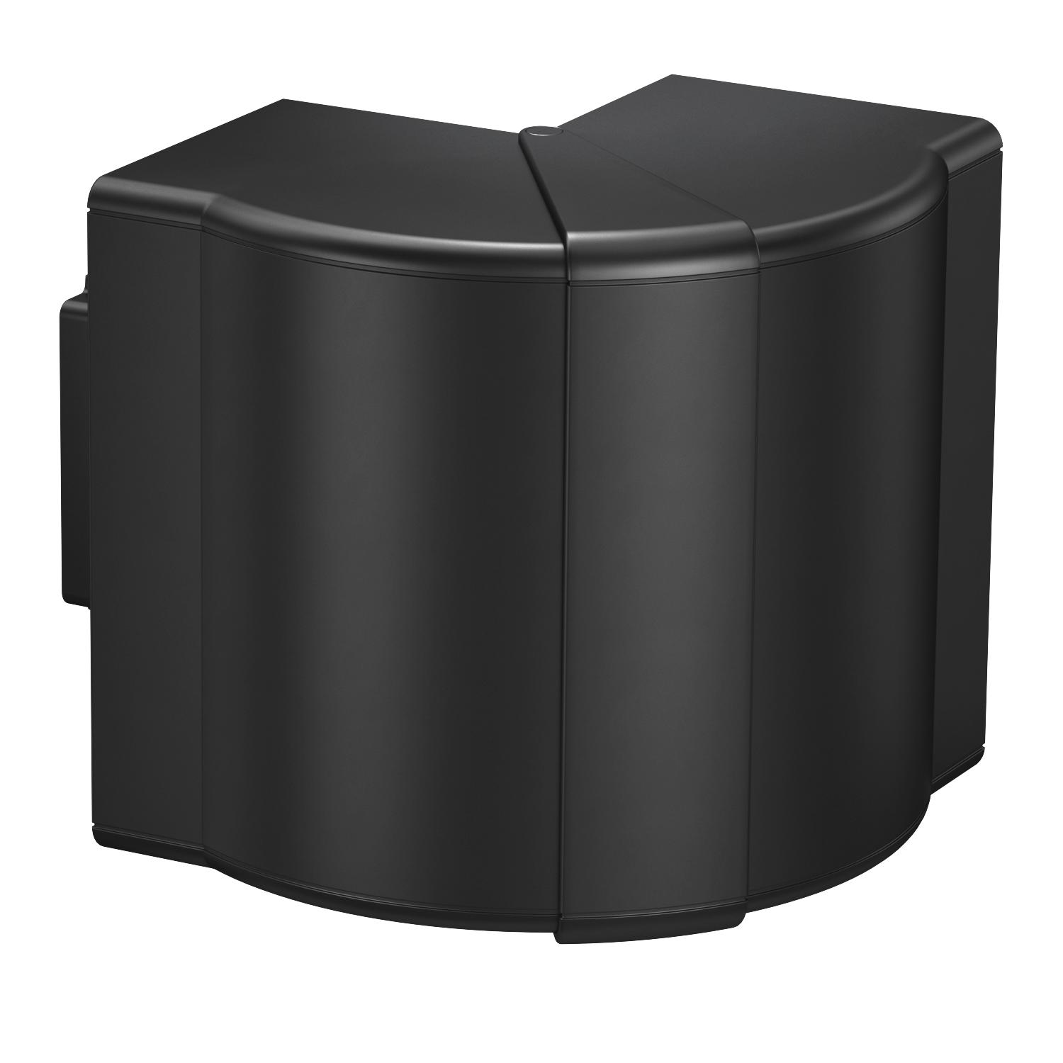 External corner variable 70x130 Policarbonato/acrilonitrila-butadieno-estireno preto RAL 9005