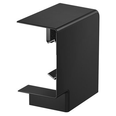 Flat angle hood fitting 70x130 Policarbonato/acrilonitrila-butadieno-estireno preto RAL 9005