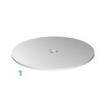 Base para colunas F Ø350x8 Aço alumínio branco RAL 9006