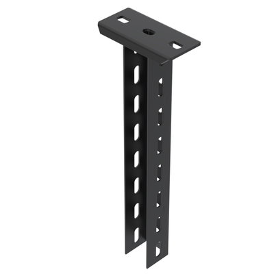 Support with welded head plate 50x50x400 Aço PES135 - Poliéster preto RAL 9005