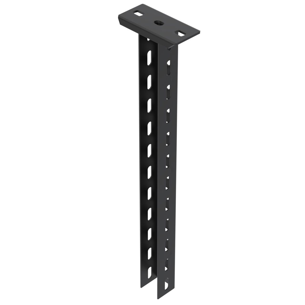 Support with welded head plate 50x50x600 Aço PES135 - Poliéster preto RAL 9005