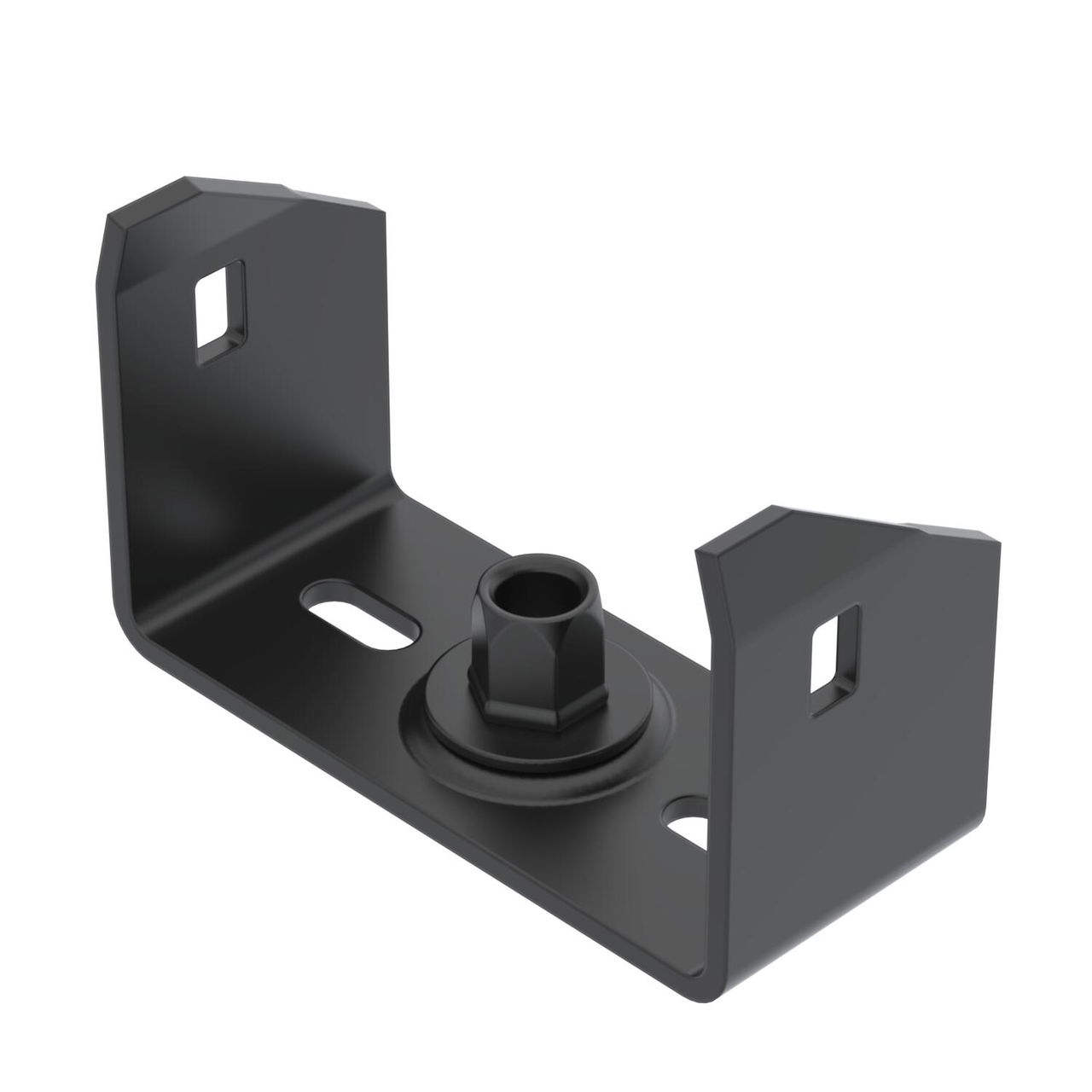 Suspensão central para caminho de cabos em chapa B100mm Aço PES135 - Poliéster preto RAL 9005