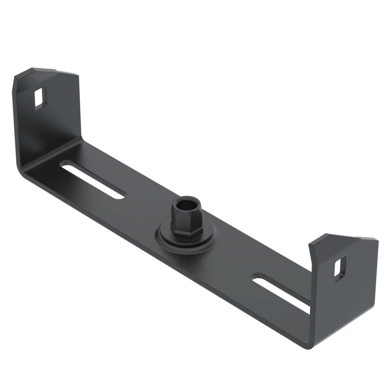 Suspensão central para caminho de cabos em chapa B200mm Aço PES135 - Poliéster preto RAL 9005