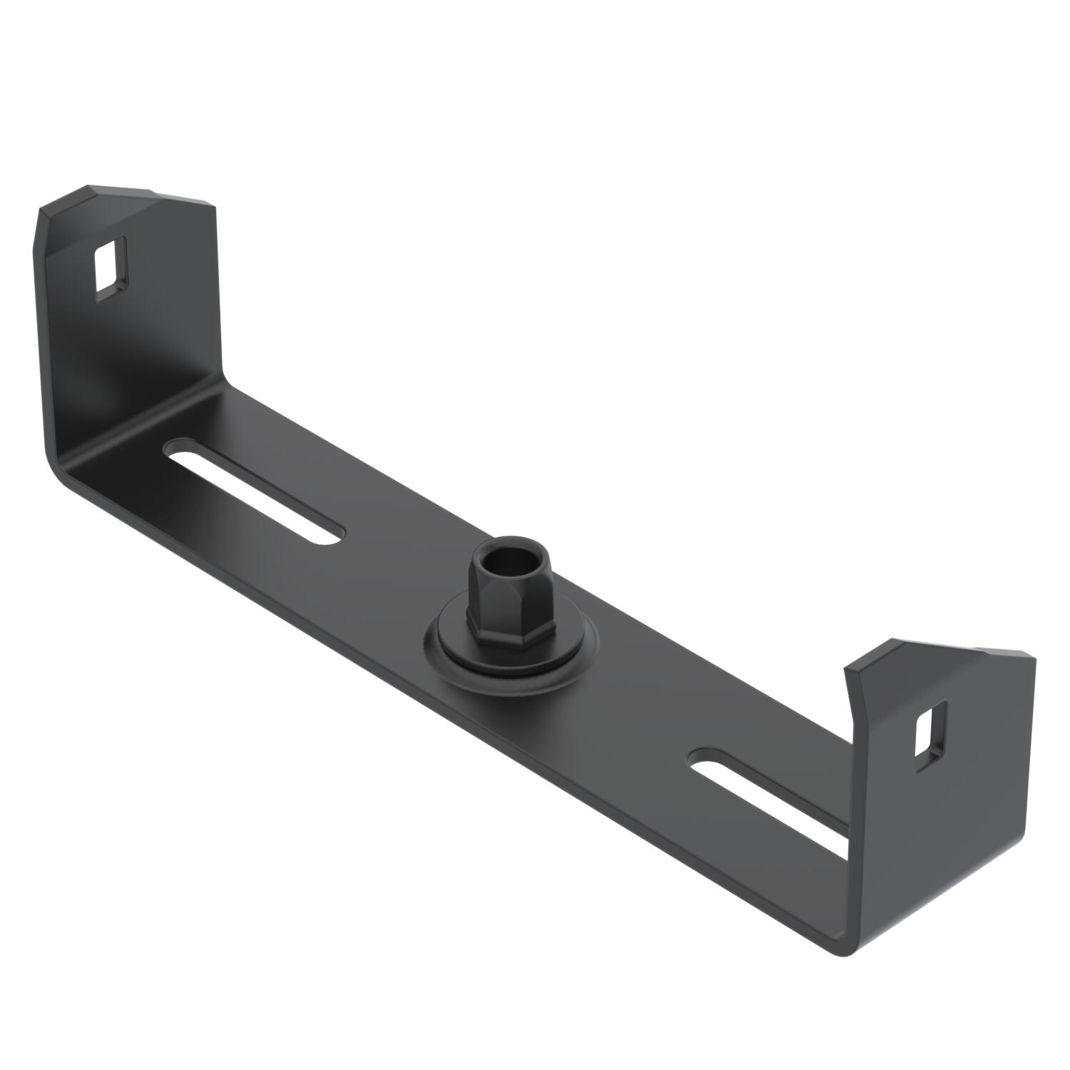 Suspensão central para caminho de cabos em chapa B200mm Aço PES135 - Poliéster preto RAL 9005