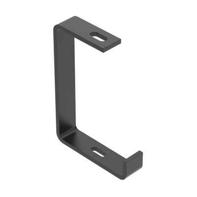Consola de teto Perfil plano B100mm Aço PES135 - Poliéster preto RAL 9005