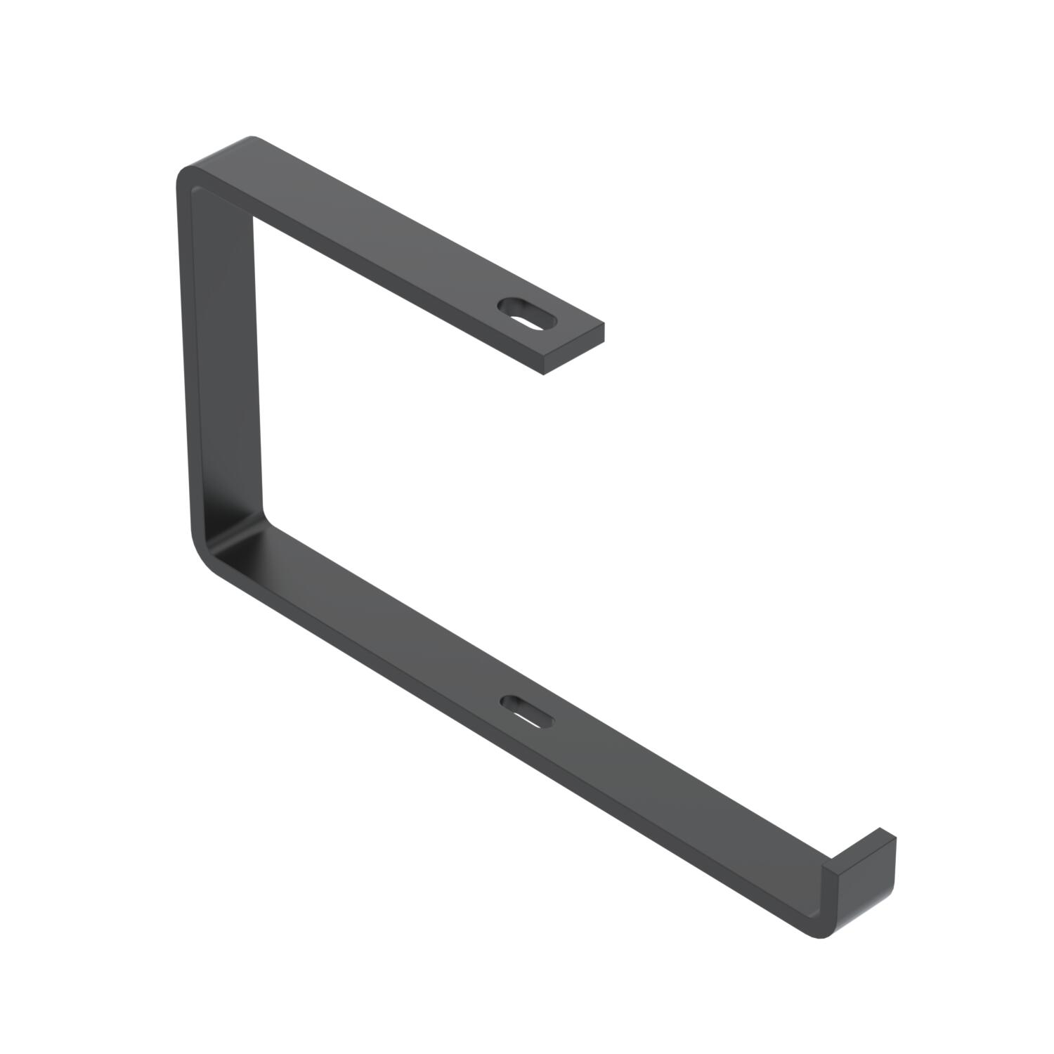 Consola de teto Perfil plano B300mm Aço PES135 - Poliéster preto RAL 9005