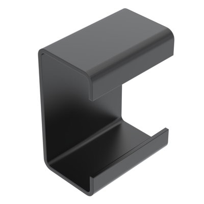 Spacer for use in US 5 support 80x45x40 Aço PES135 - Poliéster preto RAL 9005