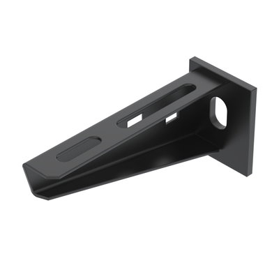 Consola mural com cabeça soldada B110mm Aço PES135 - Poliéster preto RAL 9005