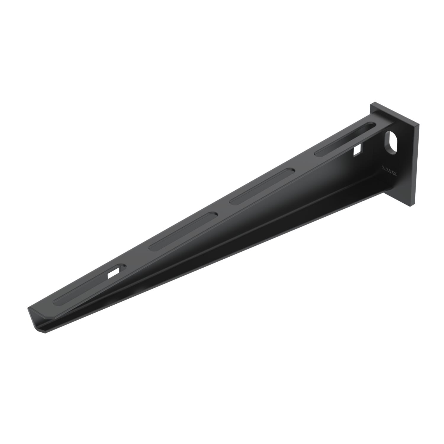 Consola mural com cabeça soldada B310mm Aço PES135 - Poliéster preto RAL 9005