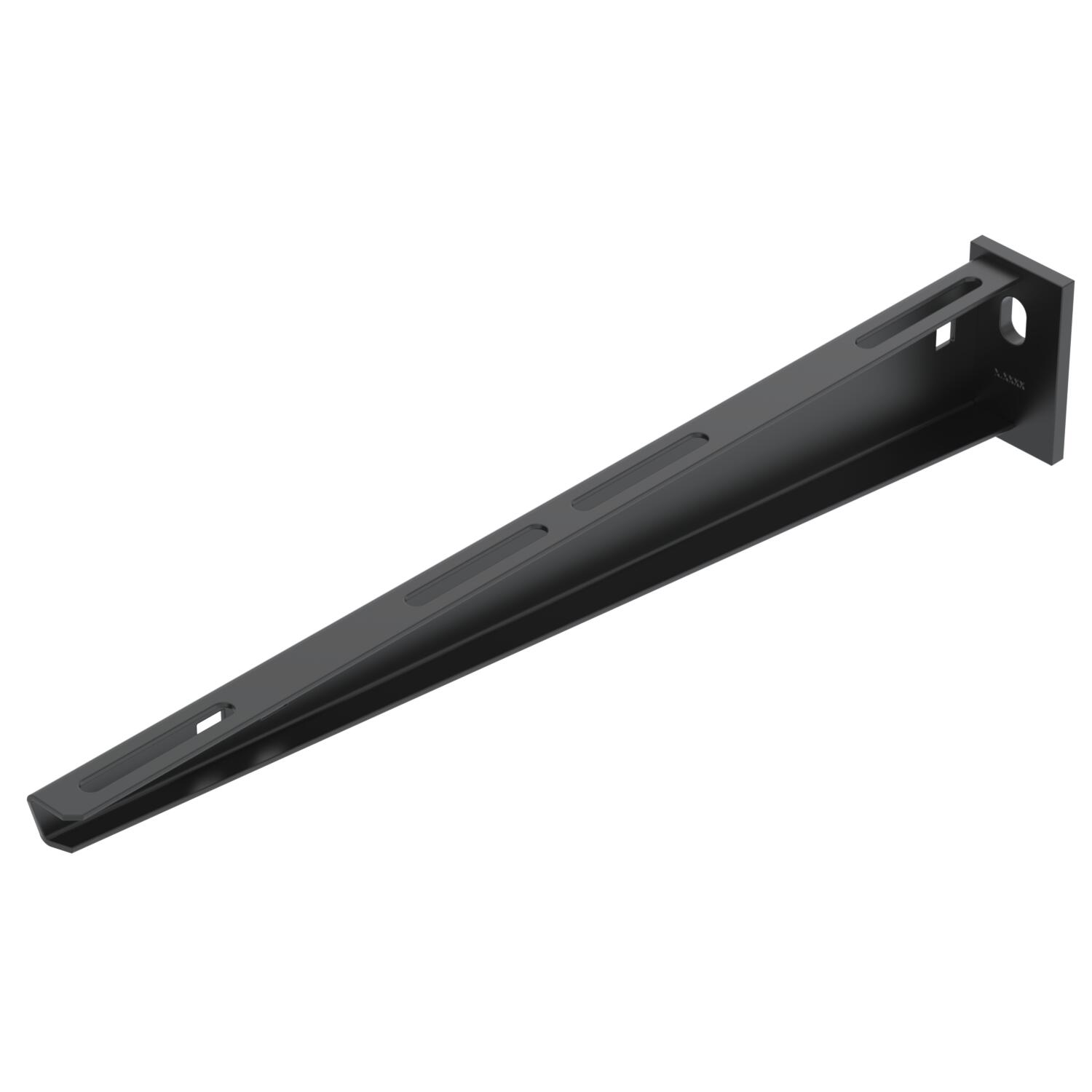 Consola mural com cabeça soldada B410mm Aço PES135 - Poliéster preto RAL 9005
