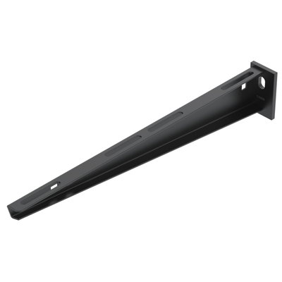 Consola mural com cabeça soldada B410mm Aço PES135 - Poliéster preto RAL 9005
