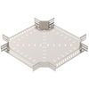 Cross over for cable tray 60x400 Aço inoxidável, livre de ferrugem 1.4301 A2 1.4301 brilhante, pós-tratamento aço inoxidável