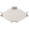 Cross over for cable tray 60x500 Aço inoxidável, livre de ferrugem A2 1.4301 brilhante, pós-tratamento aço inoxidável