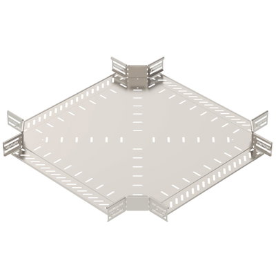 Cross over for cable tray 60x500 Aço inoxidável, livre de ferrugem A2 1.4301 brilhante, pós-tratamento aço inoxidável