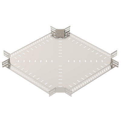 Cross over for cable tray 60x600 Aço inoxidável, livre de ferrugem A2 1.4301 brilhante, pós-tratamento aço inoxidável