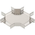 Cross over for cable tray 60x200 Aço inoxidável A4 1.4571 brilhante, pós-tratamento aço inoxidável
