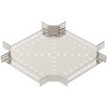Cross over for cable tray 60x400 Aço inoxidável A4 1.4571 brilhante, pós-tratamento aço inoxidável